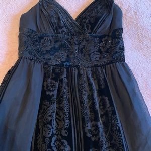 Black detailed gown